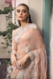 Peach And Grey Saree